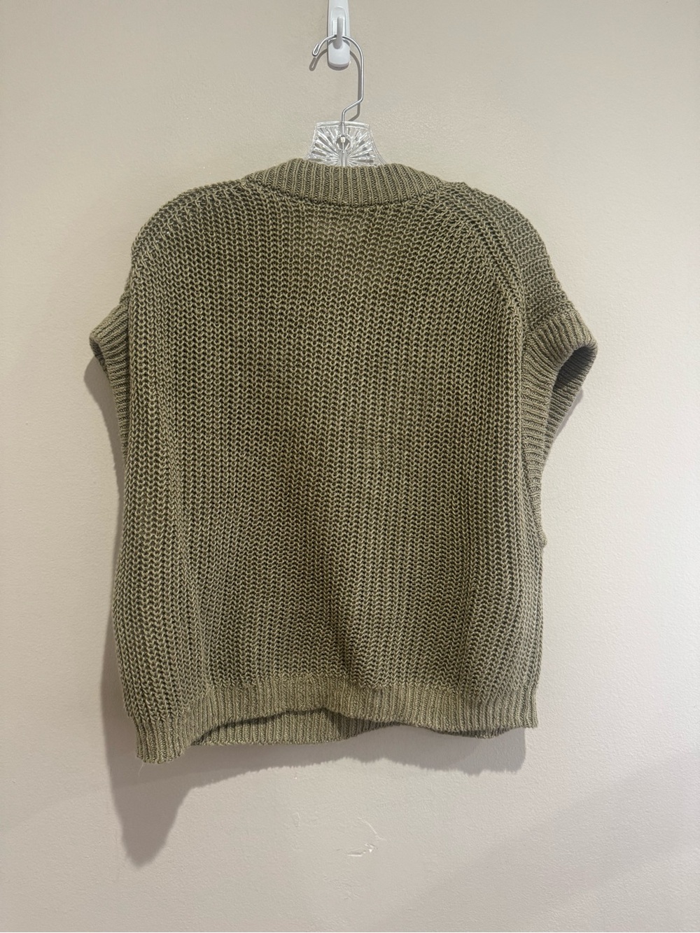 Apiece Apart Olive Green Knit Sleeveless Sweater - Picture 2 of 4